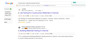 Construction materials testing Chennai