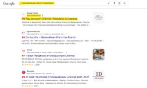 International preschool in Chennai