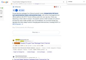 Tirupati Darshan Package from Chennai