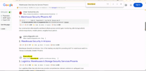 Warehouses Sites Security Service Phoenix